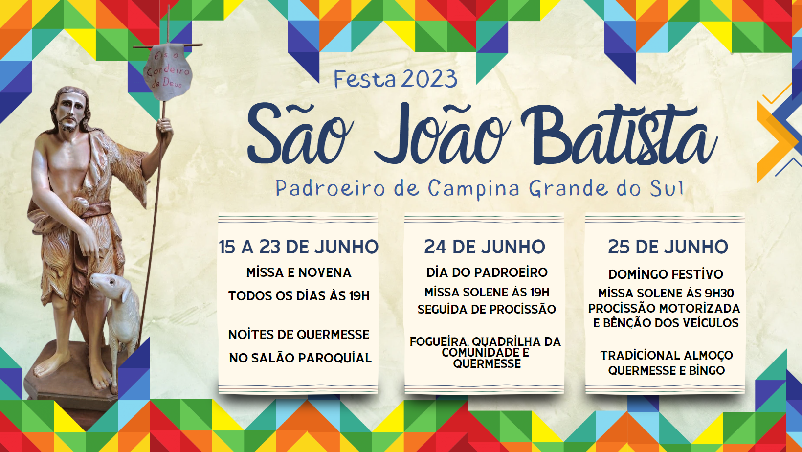 Festa São João Batista Diocese de Paranaguá